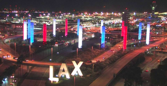 lights-at-lax-in-solidarity-with-nice-france-july-2016-lax-airport-limos-for-rent-los-angeles
